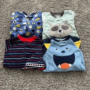 12 Month Fleece Pajama Bundle (4 Pair)